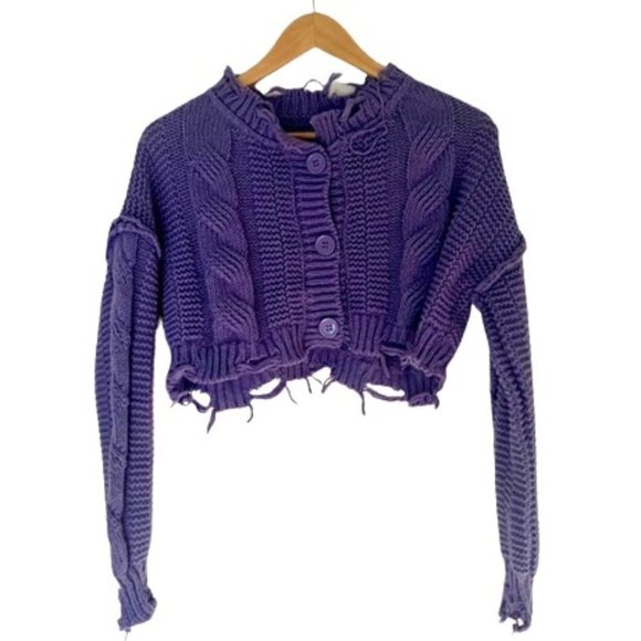 Cropped sweater  in purple 💜 - Picture 3 of 6